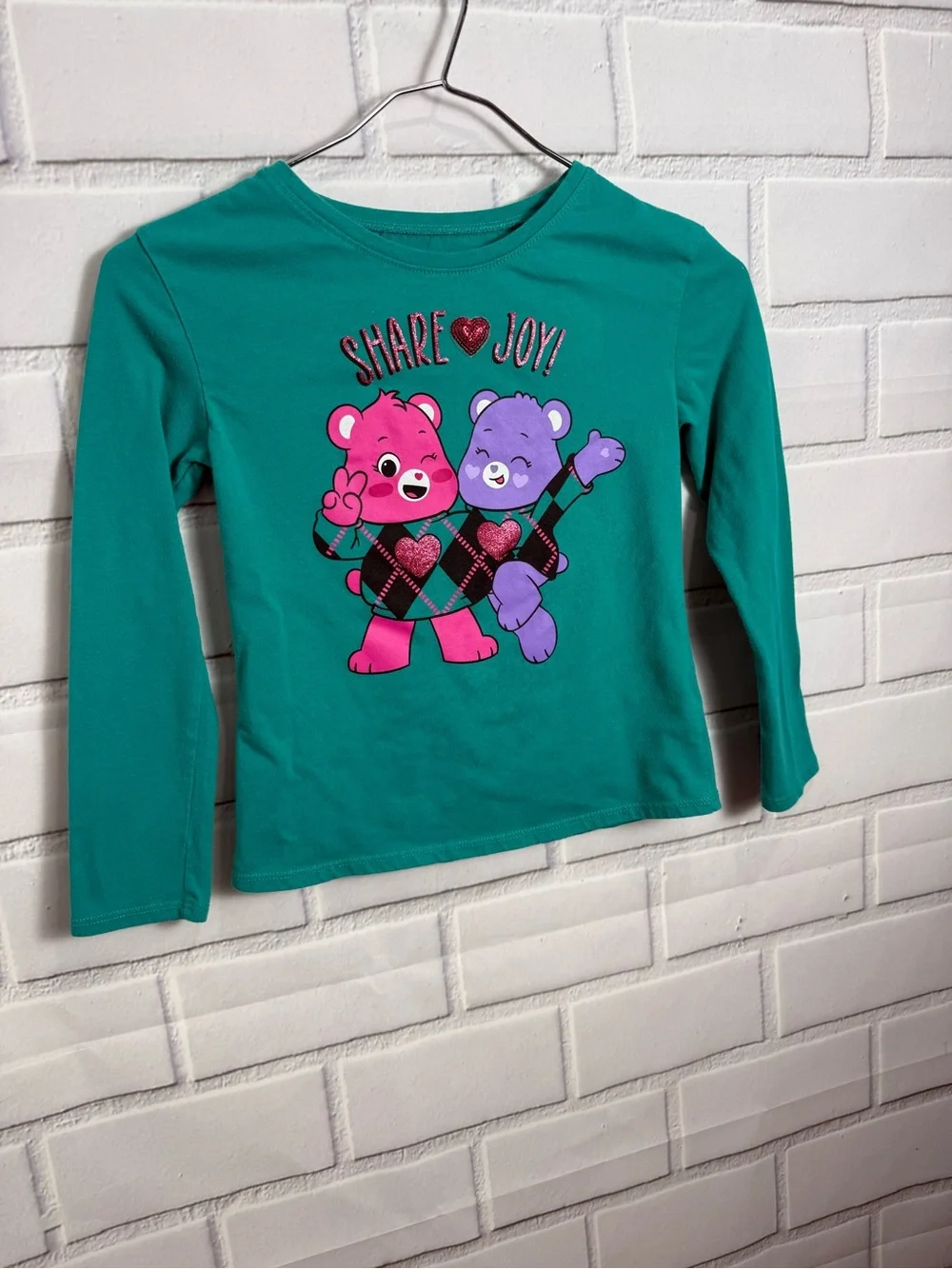 Care Bears Share Joy Long Sleeve Graphic Tee Girls Size M